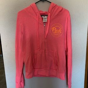 victoria secret (pink) zip up sweater